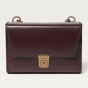 Beara Beara ISHIE Leather Brown Convertible Shoulder Bag English Brass Clip EUC